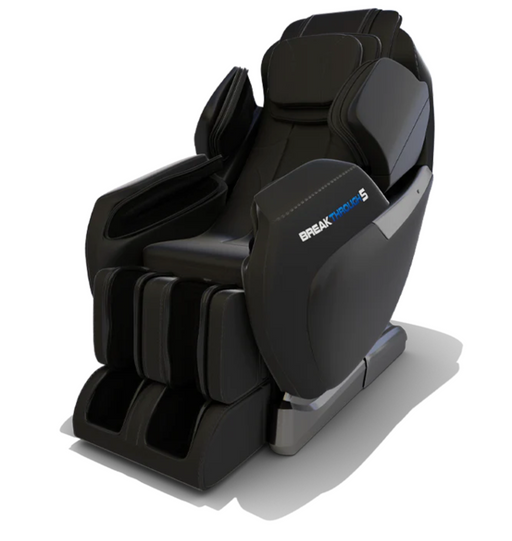 Black massage chair on a white background