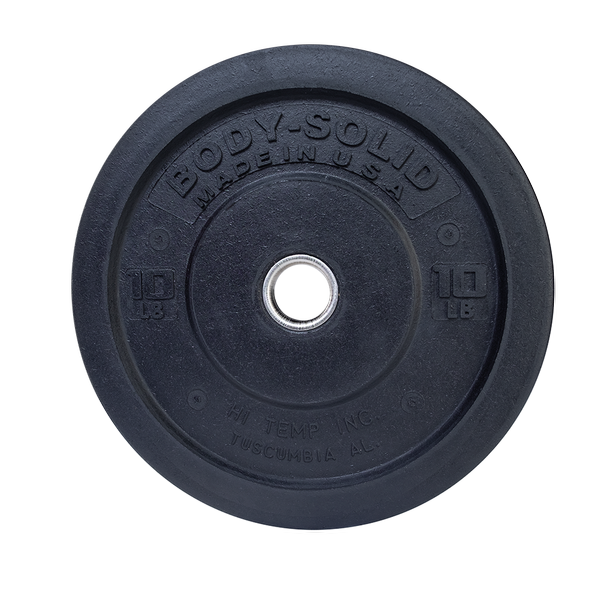 BODY-SOLID BLACK BUMPER PLATES 17.375 "- Full Commercial Grade OBH