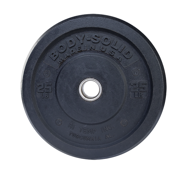 BODY-SOLID BLACK BUMPER PLATES 17.375 "- Full Commercial Grade OBH