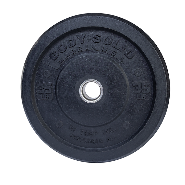 BODY-SOLID BLACK BUMPER PLATES 17.375 "- Full Commercial Grade OBH