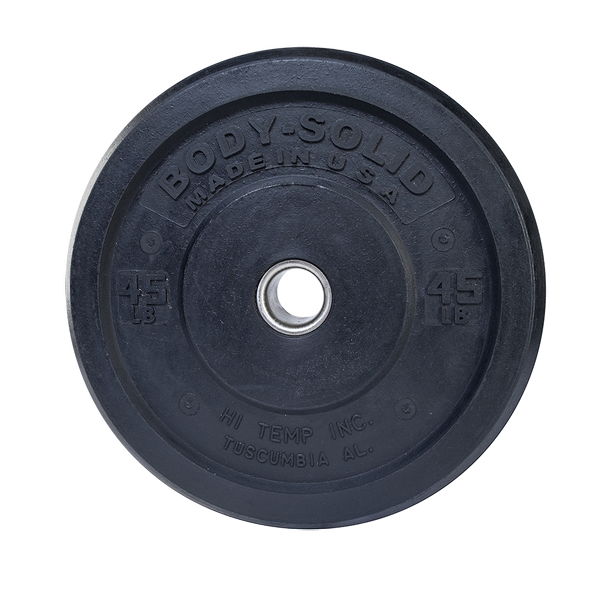 BODY-SOLID BLACK BUMPER PLATES 17.375 "- Full Commercial Grade OBH