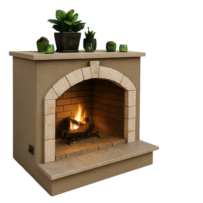 Cal Flame- 4 Foot Outdoor Fireplace FRP906-2