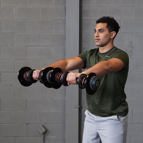 Body-Solid Adjustable 66 lbs. Dumbbells with Stand – SDBX132 Set + ADST Stand