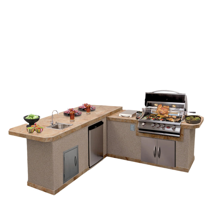 Cal Flame Platinum Series Carmel Q – 9 ft BBQ Island BBK- 870 R/L (2pc Island)