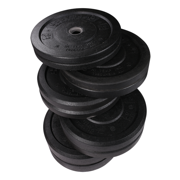 BODY-SOLID BLACK BUMPER PLATES 17.375 "- Full Commercial Grade OBH