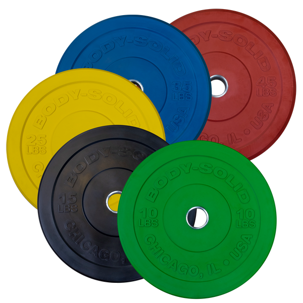 Body-Solid Chicago Extreme Colored Bumper Plates OBPXC