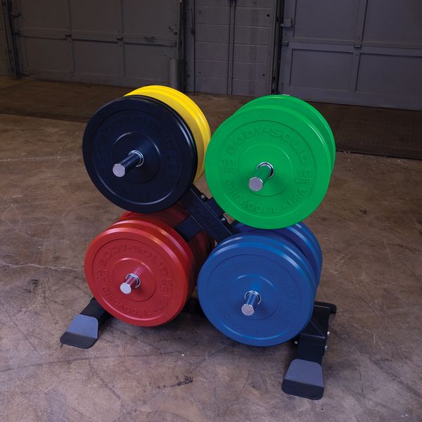 Body-Solid 260lb Chicago Extreme Colored Bumper Plate Set OBPXC260