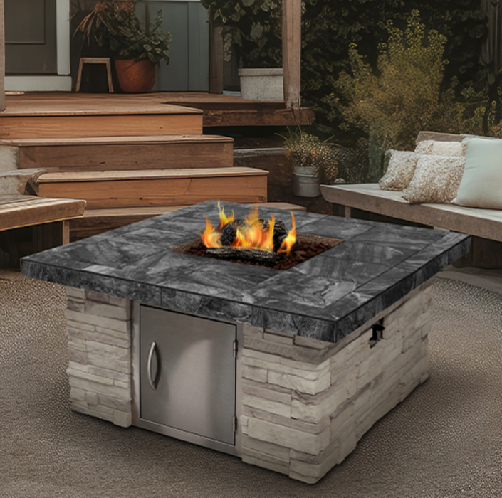 Cal Flame- 4 Foot Outdoor Miami Firepit FPT-S301M
