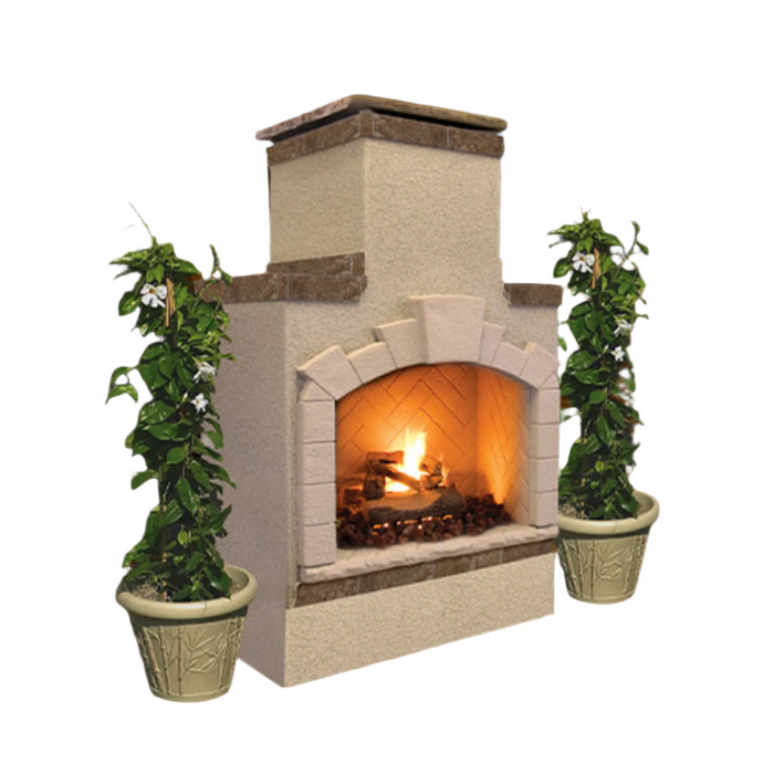 Cal Flame- 4 Foot Outdoor Fireplace FRP908-1